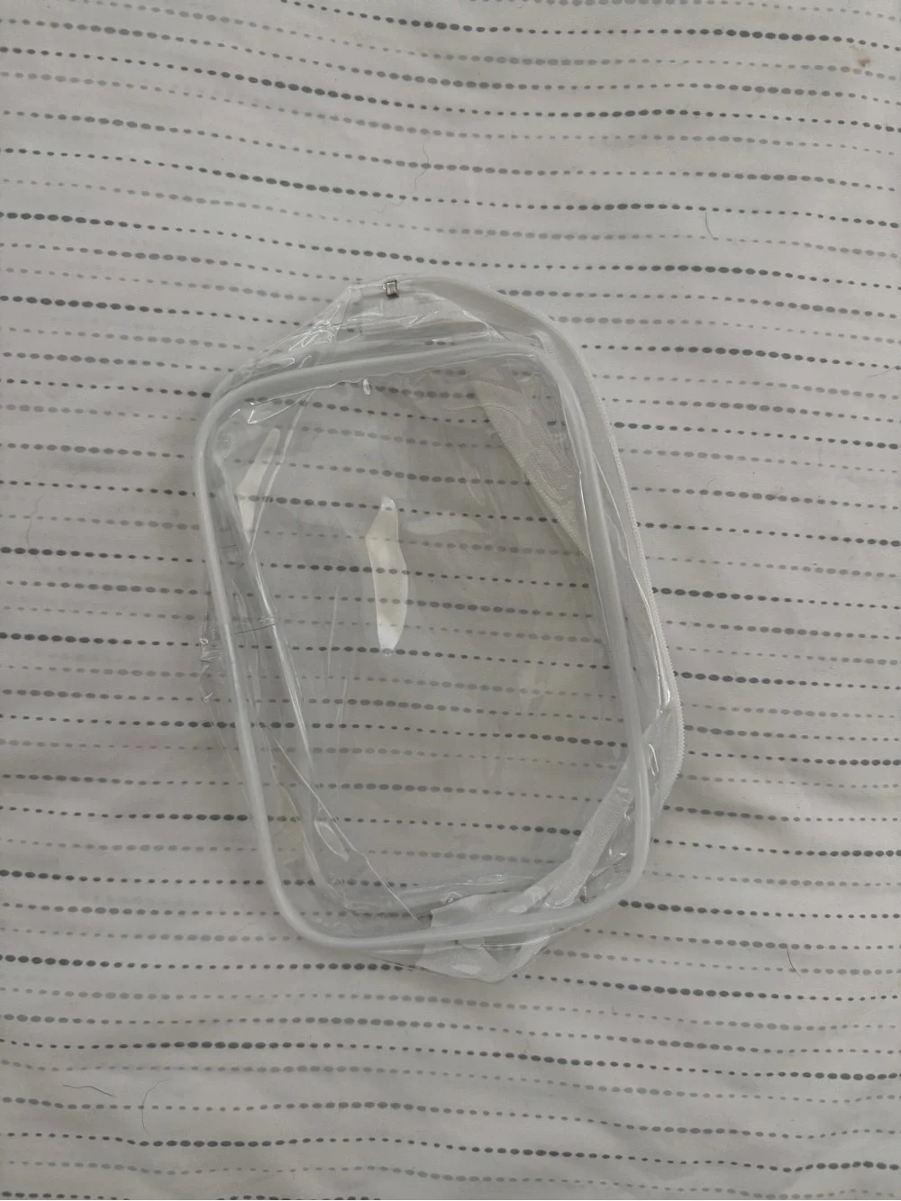 Clear White Zip Cosmetic Pouch -9pc